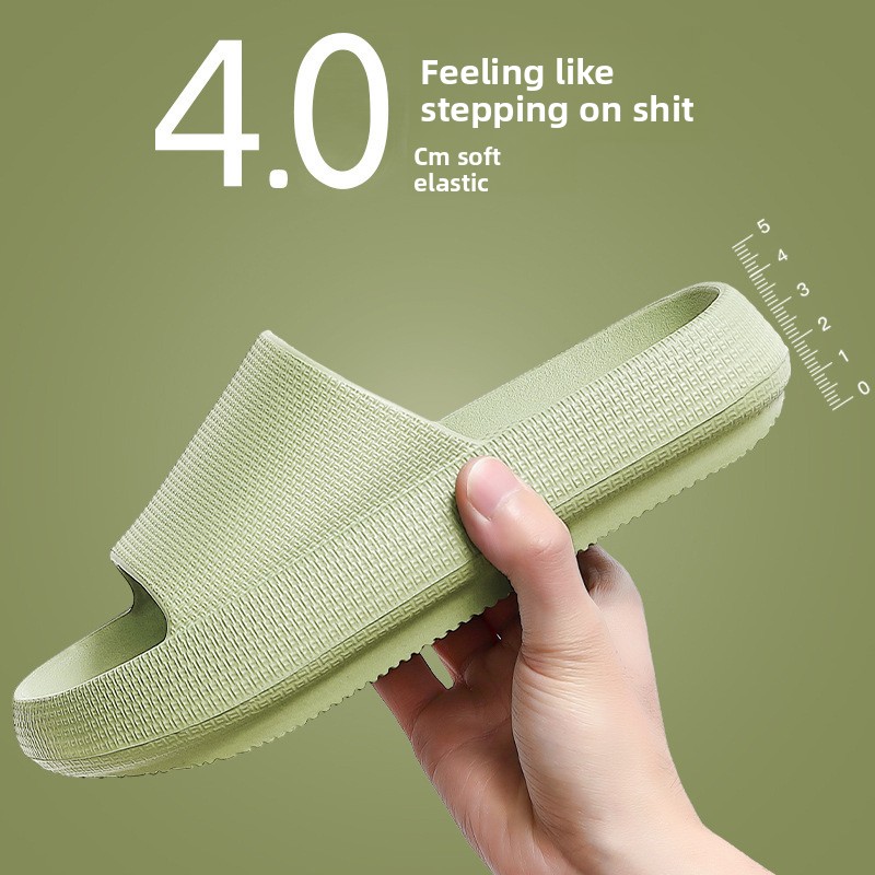 Mule Slip On - 家庭用男女兼用厚底カップル用静音浴室スリッポンシューズ（排便感知機能付き）