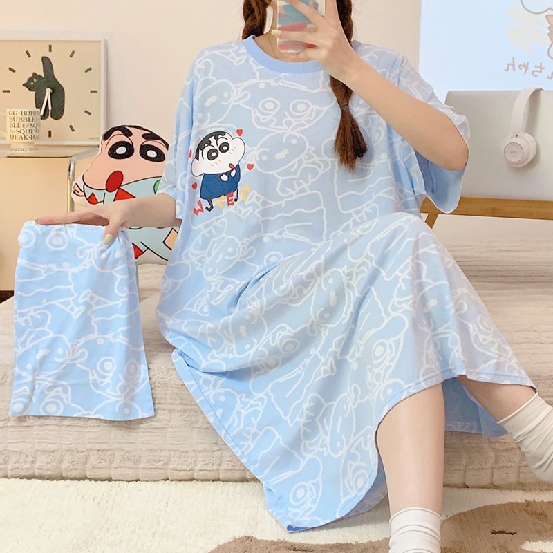 Women Shoes Xxl - アニメクレヨンしんちゃん綿寝間着かわいい夏大きいサイズ女性パジャマ快適なマタニティウェアかわいいホームウェア