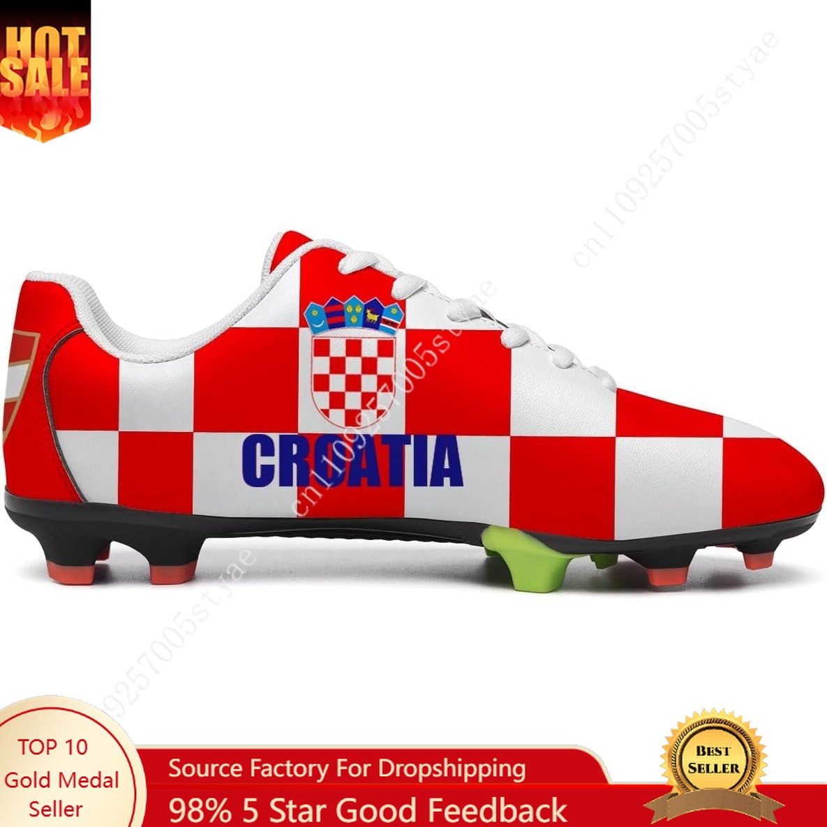 Oxford Lace Up Women - クロアチア国旗 クロアチアサッカーシューズ メンズ レディース サッカーシューズ PUスニーカー