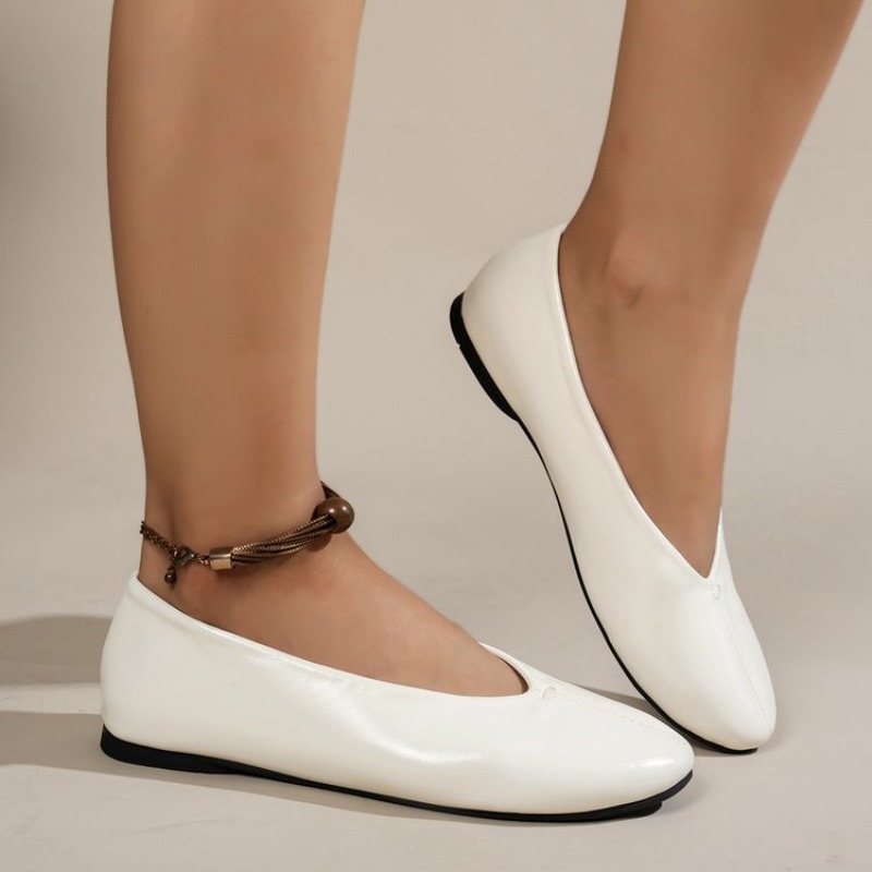 Women'S Shoes Clogs - コンフォートラウンドトゥ浅履きシューズ女性用スリッポンカジュアルバレエシューズ女性用簡潔通勤フラットヒールシューズ女性用