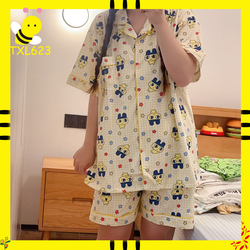 Women Shoes Xxl - たまごっち Mameiji 女性夏純綿半袖ショーツパジャマセット日本アニメゲーム漫画周辺寝間着