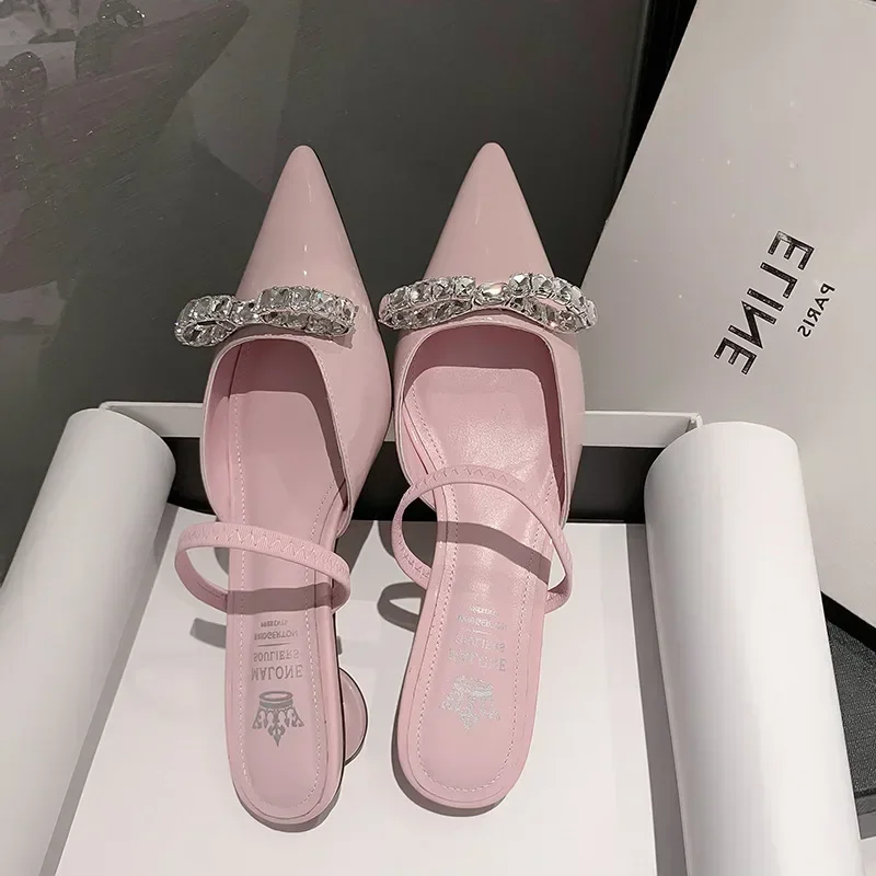 女性特許取得ピンクスリッパ春夏フラットシューズ新しいポインテ - Women'S Shoes Clogs のレビューと価格