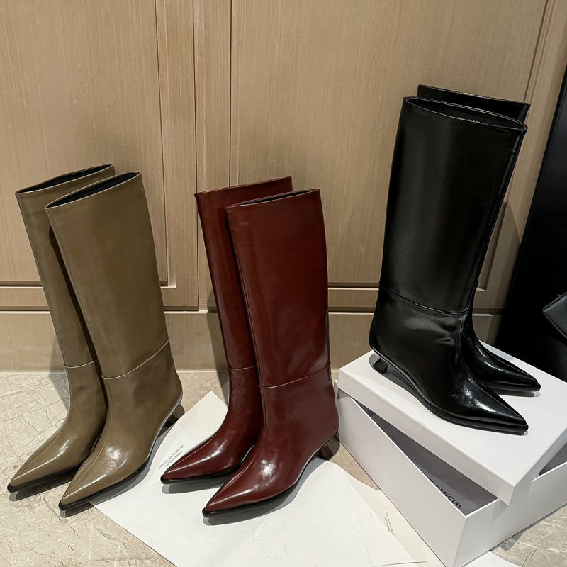 QUTAA ファッションニュース レディース ニーハイブーツ - Knee High Boots Women のレビューと価格