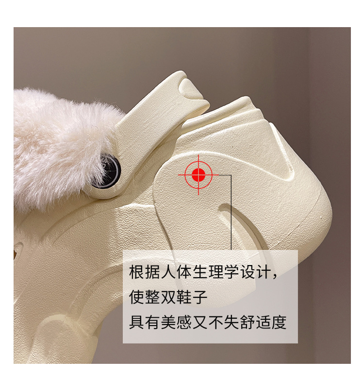 レディース用ハイヒールフリース裏地クロッグシューズ、冬用厚底 - Women'S Shoes Clogs のレビューと価格