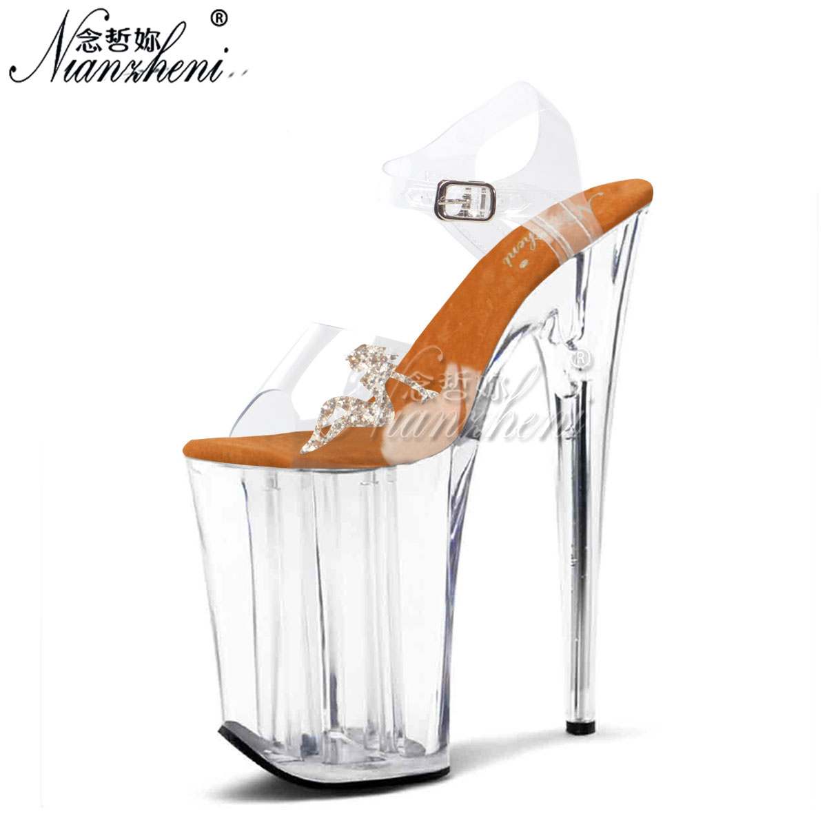 女性用23cmスティレットヒール9インチサンダル、クリスタル - Women'S Shoes Quality のレビューと価格