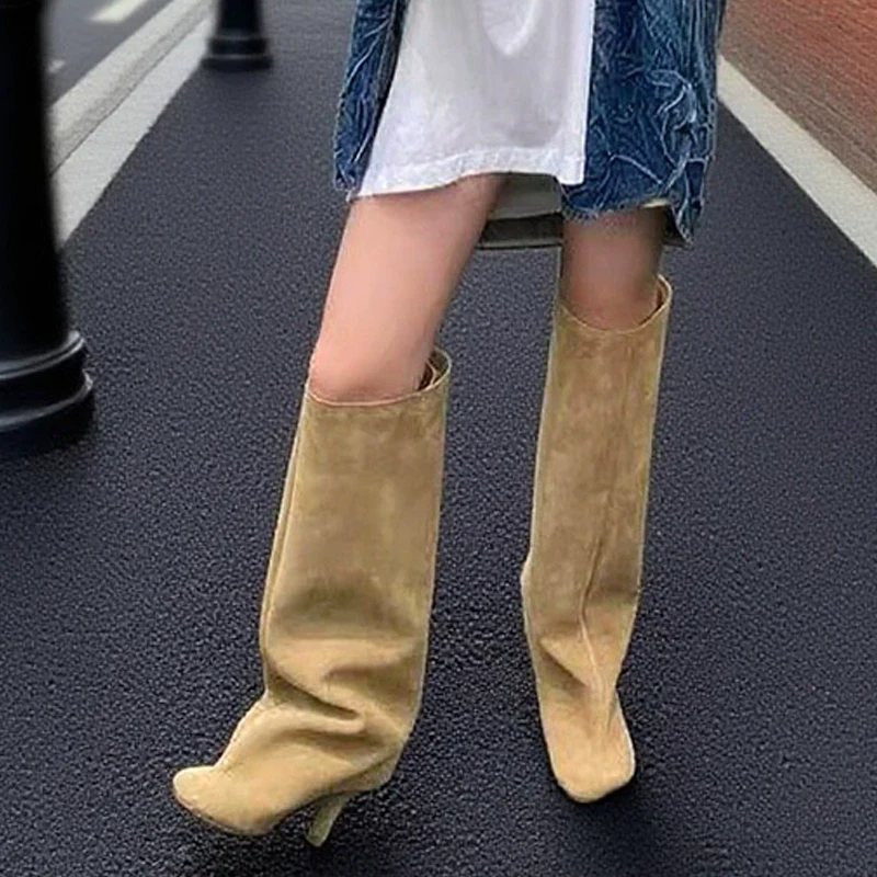 冬ストリートパンク ラウンドトゥ レディース ニーハイブーツ - Knee High Boots Women のレビューと価格