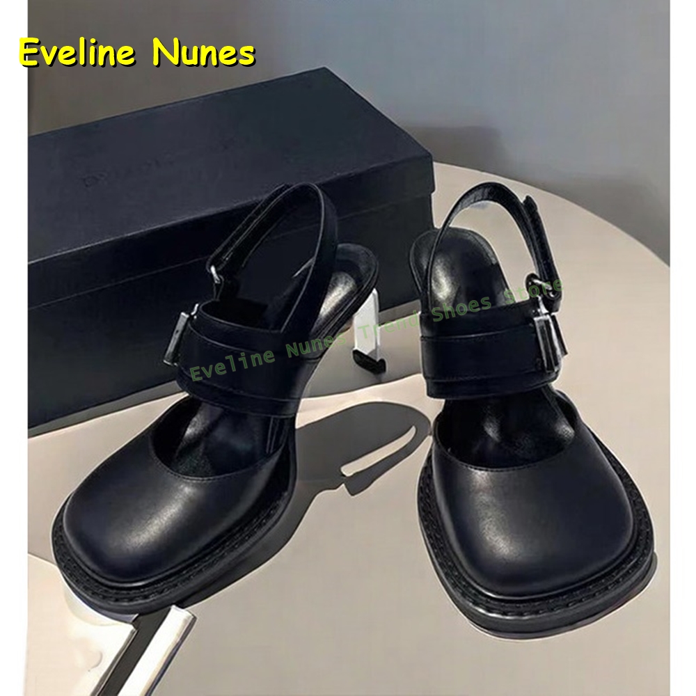 女性用 ブラック スクエアトゥ バックル スリングバック ミ - Mule Slip On のレビューと価格