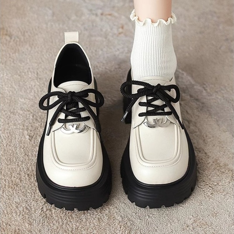 レディース ホワイト プラットフォーム オックスフォードシュ - Oxford Lace Up Women のレビューと価格