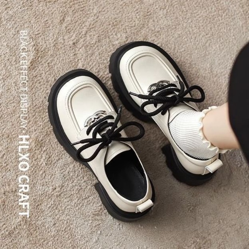 レディース ホワイト プラットフォーム オックスフォードシュ - Oxford Lace Up Women のレビューと価格