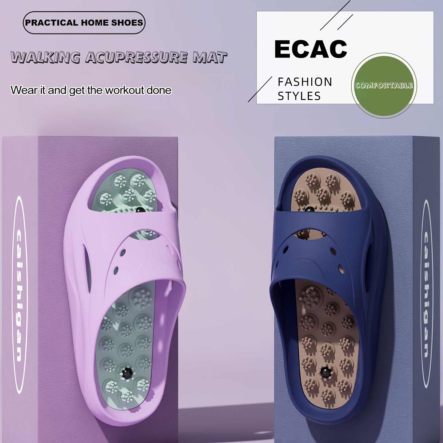 女性男性用EVAマッサージスリッパ厚底バスルームスライド滑り - Mule Slip On のレビューと価格