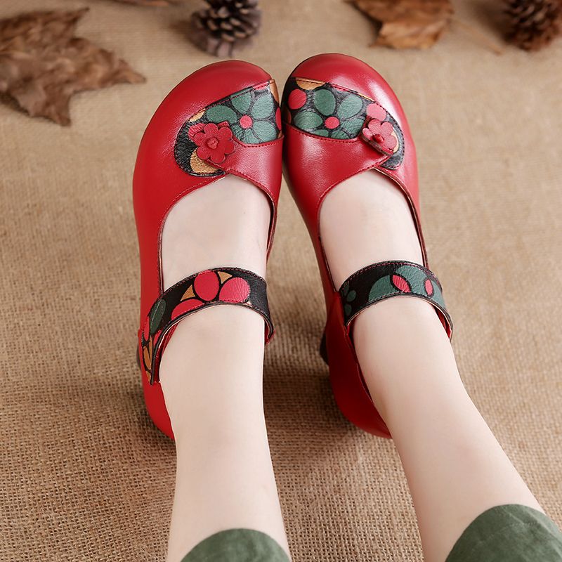 女性のための豪華な花柄のウェッジヒール,スタイリッシュな靴, - Women'S Shoes Quality のレビューと価格
