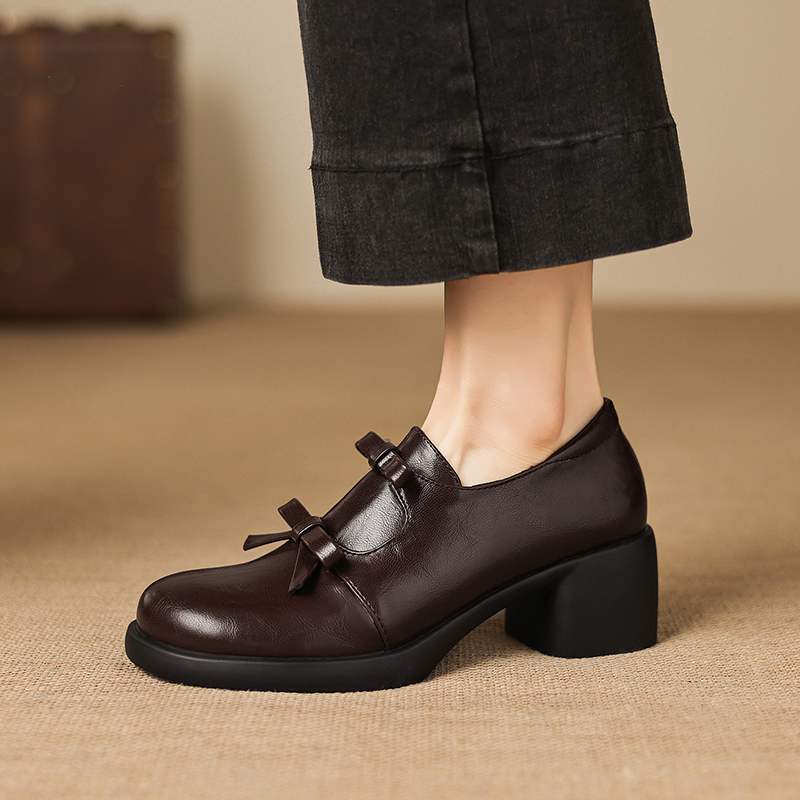 Krazing Pot マイクロファイバーラウンドトゥ厚いヒ - Oxford Lace Up Women のレビューと価格
