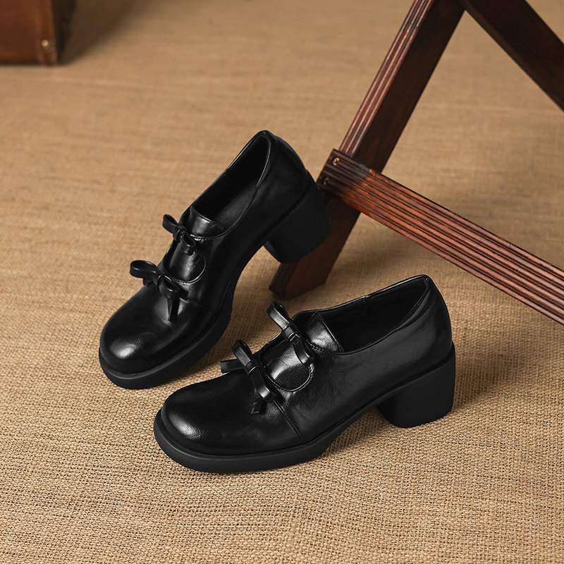 Krazing Pot マイクロファイバーラウンドトゥ厚いヒ - Oxford Lace Up Women のレビューと価格