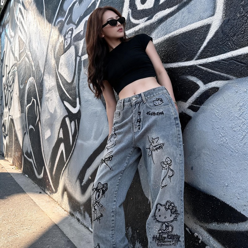 キュートなケイオキティラインストーングラフィティストリートY - Women Shoes Xxl のレビューと価格