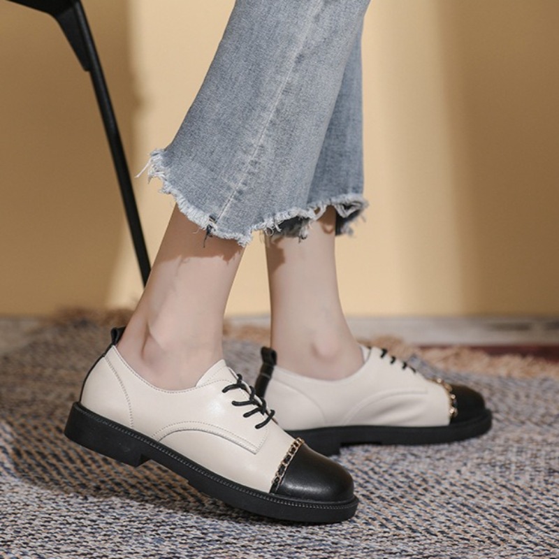 新しいレトロな女性の靴ファッション英国オックスフォードシュー - Oxford Lace Up Women のレビューと価格