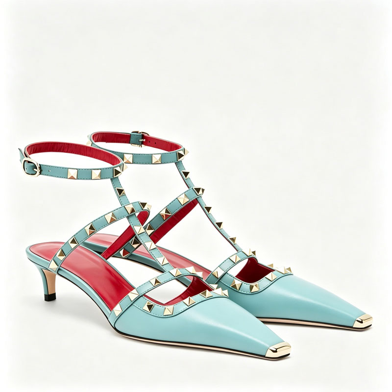 2026年レディースリベットローヒールスクエアヘッドスティレ - Women'S Shoes Quality のレビューと価格