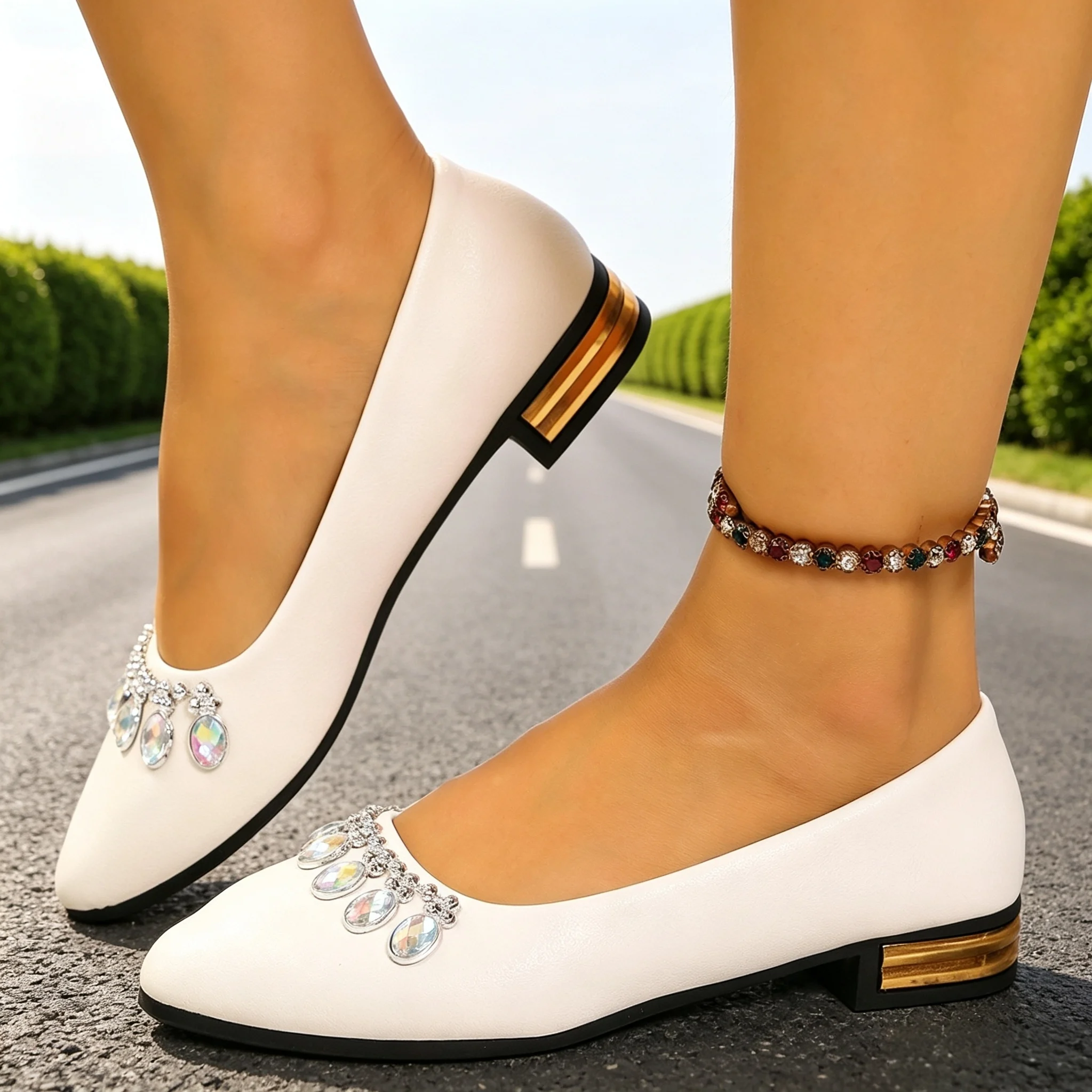 レディースフラットシューズ ポインテッドトゥ バレエシューズ - Women'S Shoes Quality のレビューと価格