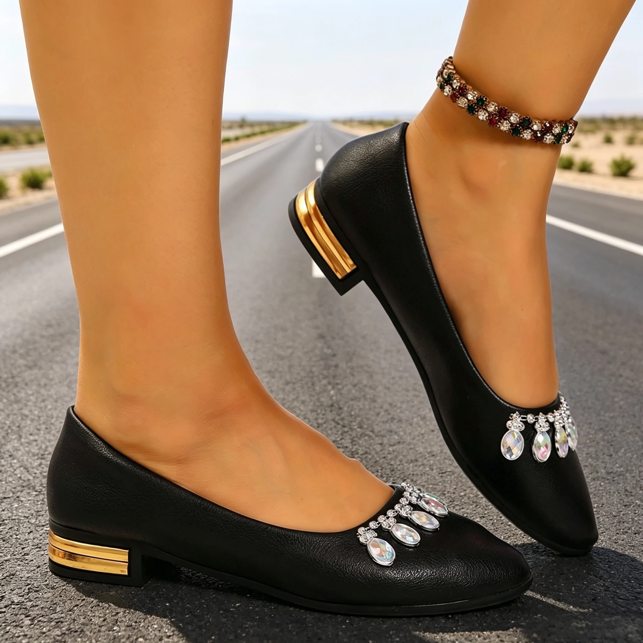 レディースフラットシューズ ポインテッドトゥ バレエシューズ - Women'S Shoes Quality のレビューと価格