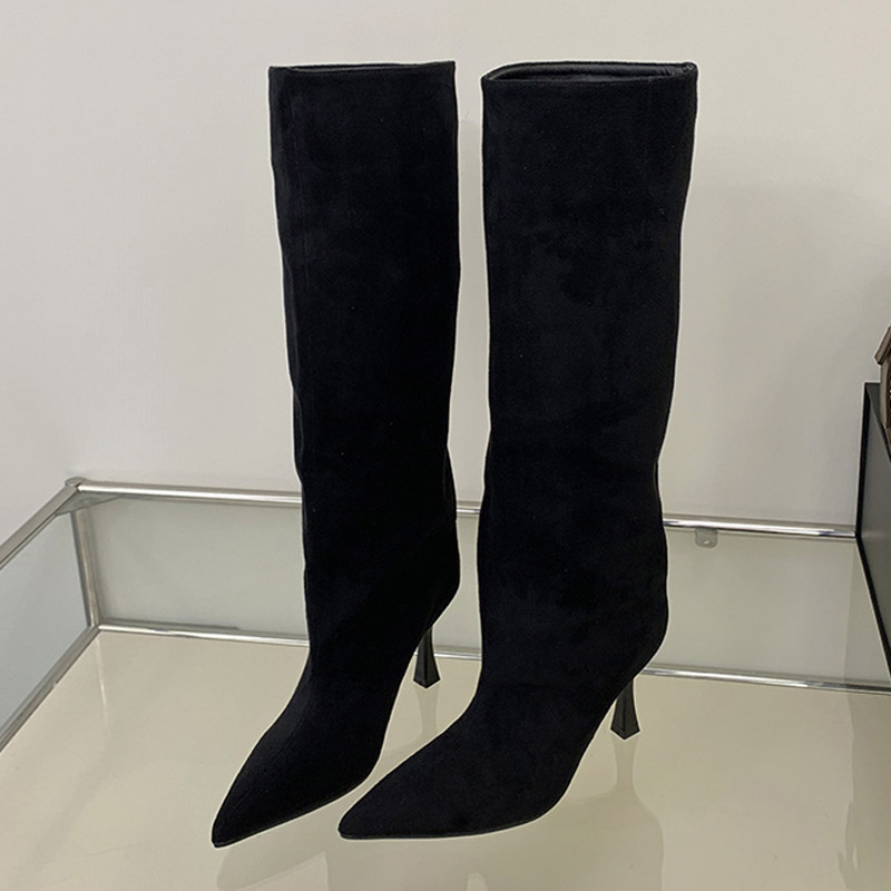 エイリーケンの冬用ヴィンテージデザイン、ポインテッドトゥのニ - Knee High Boots Women のレビューと価格
