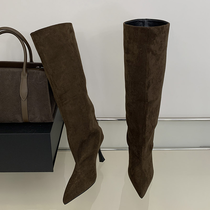 エイリーケンの冬用ヴィンテージデザイン、ポインテッドトゥのニ - Knee High Boots Women のレビューと価格