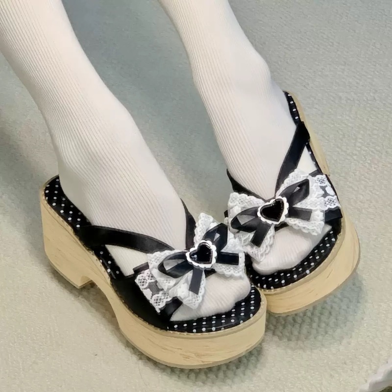 スイートボウ木目調厚底プラットフォームスリッパ女性用夏和風快 - Women'S Shoes Quality のレビューと価格