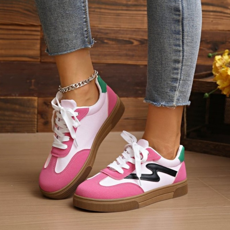 女性テニススニーカーフラットレディースファッション混合色レー - Women Shoes Tennis のレビューと価格
