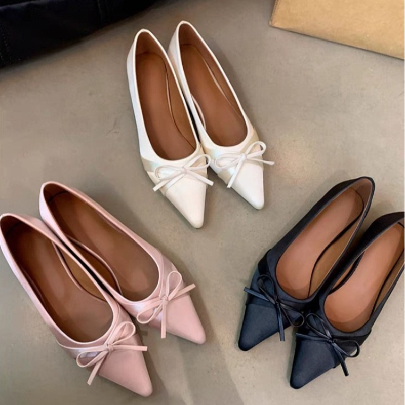 夏の新作シフォンファッション、甘いリボン付きカジュアルフラッ - Mule Slip On のレビューと価格