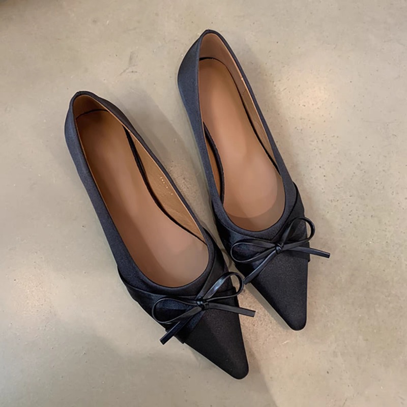 夏の新作シフォンファッション、甘いリボン付きカジュアルフラッ - Mule Slip On のレビューと価格