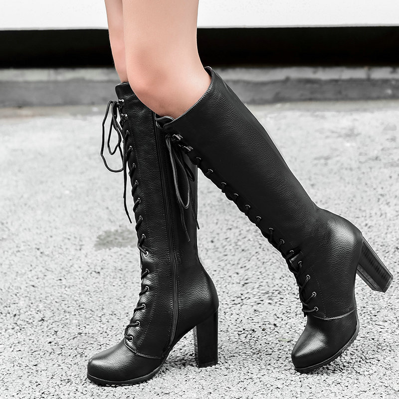 レディースブーツ 厚いハイヒール 冬の新製品 ヨーロッパとア - Sock Boot Women のレビューと価格